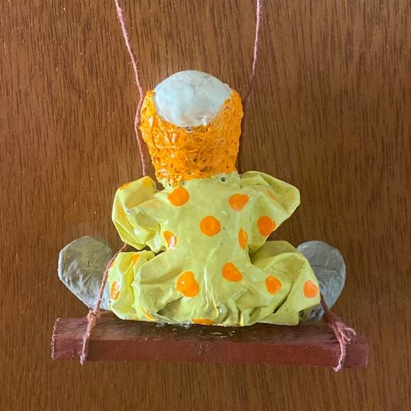 Vintage Paper Mache Swinging Hanging Clown Dolls Circus 3 Mexican Folk Art Fair - Picture 3 of 12